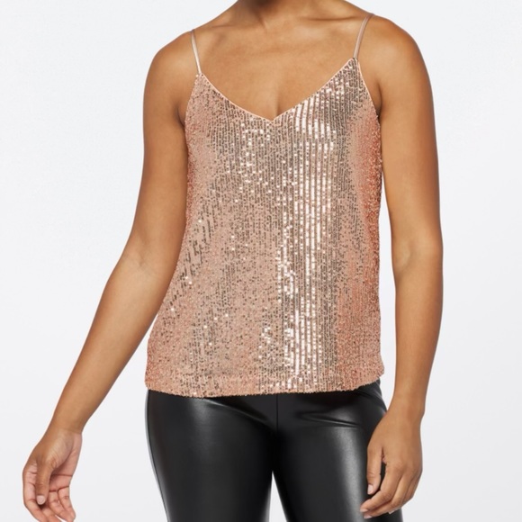 NWT Calvin Klein sequin cami blouse Size M - Picture 2 of 5